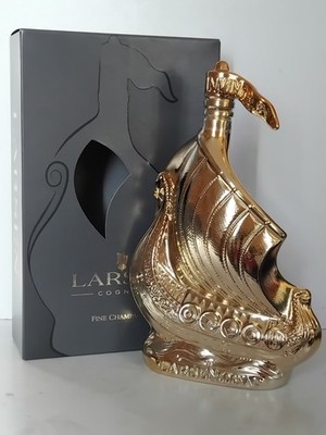 LARSEN Drakkar Porcelain Limoges Cognac Bottle