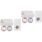 2 Sätze Einfaches Badezimmer-Wandmontage-Zahnbürste-Halter