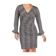 Lauren by Ralph Lauren Womens Plaid Ruched Dress Size 14