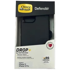 Otterbox Defender With Holster For iPhone 12&12 Pro, Black Case
