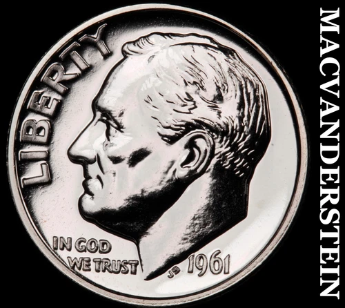 1961 Roosevelt Dime- Silver Choice Gem Proof Luster No Reserve #i311