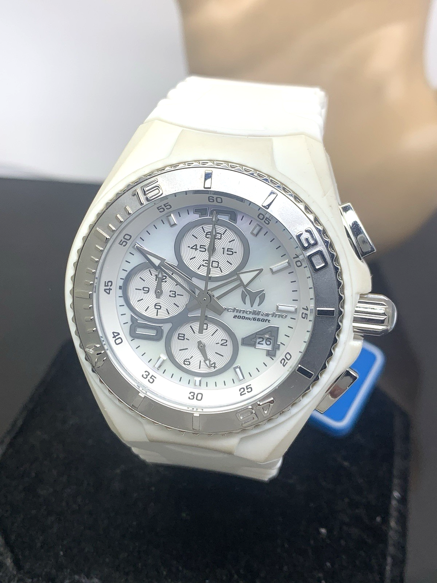 Technomarine Women's Watch TM-115293 Quartz MOP Dial White Rubber