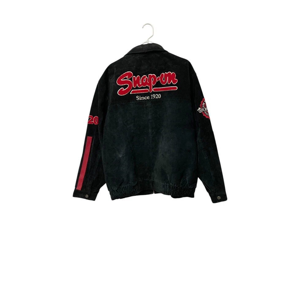 Snap On 2008 Tools Edition Black Suede Leather Mens Size XL Zip Front Collared - Image 2 of 4