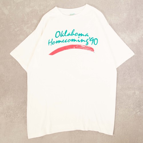 Vintage 90s Oklahoma Homecoming Single Stitch Graphic T-Shirt XL Men's White