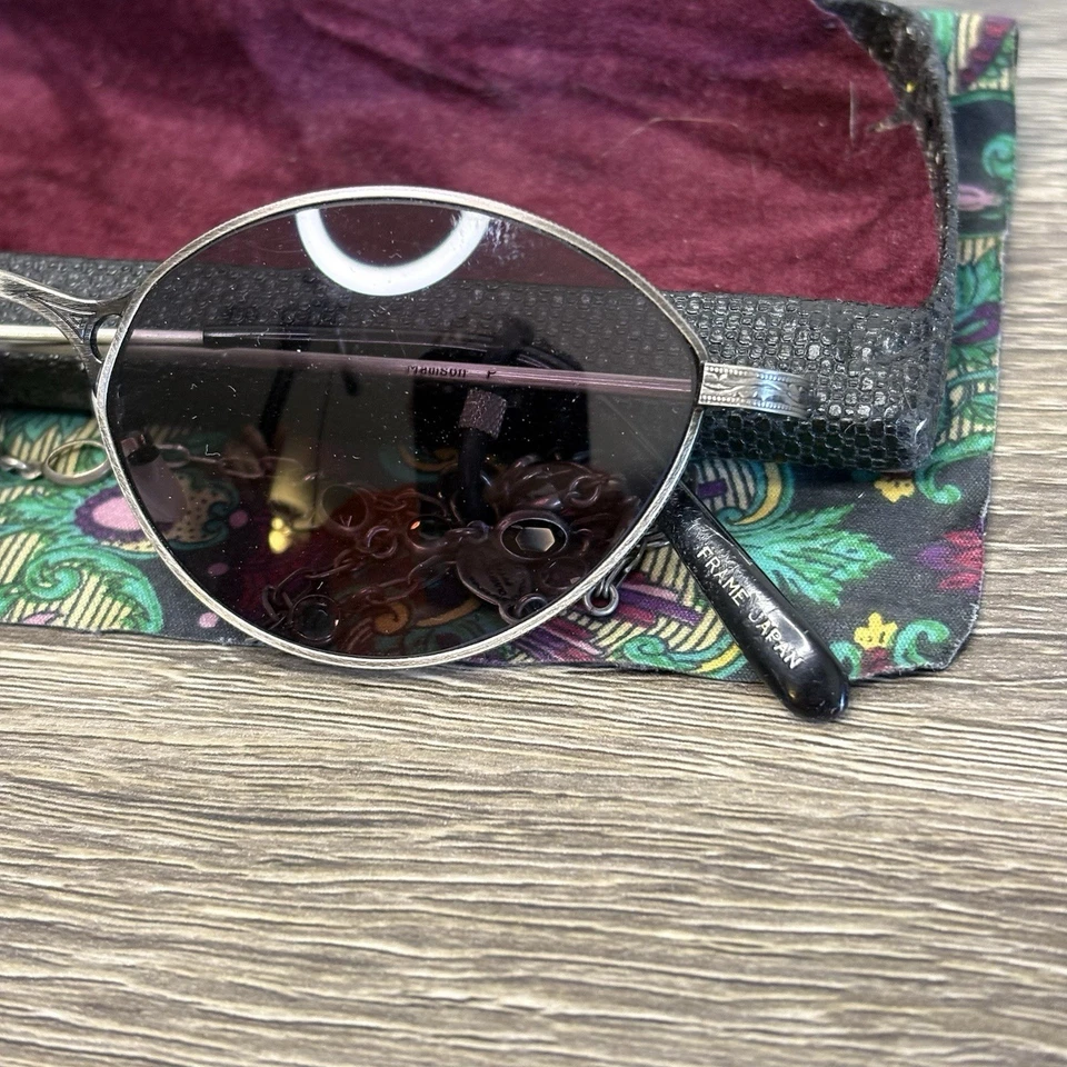 Vintage 1980’s Oliver Peoples Sunglasses Complete Case Chain Cloth Rare! - Image 4 of 4