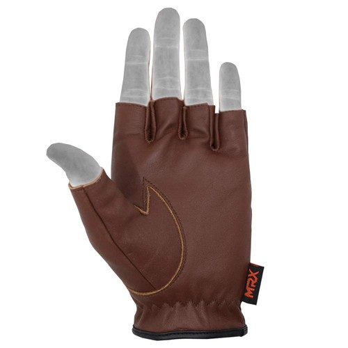 Mens Driving Gloves Basic Soft Goat Leather Fingerless Breathable Biker Motor... - Picture 4 of 5
