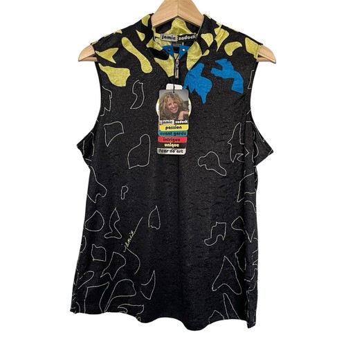 Jamie Sadock Sun Shield UPF 30 Sleeveless Shirt Womens Size L Golf Artsy NWT - Picture 6 of 6