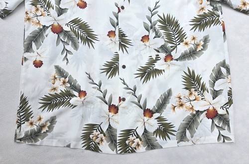 Zwei Palmen Herren Hawaiihemd mit Knopfleiste Blumenmuster Made in Hawaii USA 2XL - Bild 2 von 10