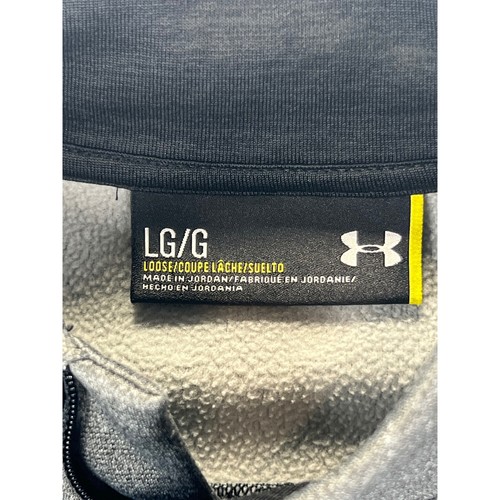 Under Armour Mens Pullover Gray Quarter Zip Long Sleeve Shirt Large L - Picture 3 of 8