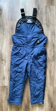 REFRIGIWEAR blue bib overalls~0485R~Adult Size Small~S~Iron Tuff Insulated Bib~