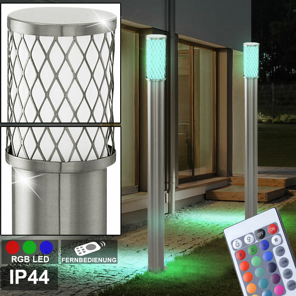RGB LED exterior de pie lámpara control remoto jardín camino dimmer stand Living-XXL RGB LED exterior de pie lámpara control remoto jardín camino dimmer stand Living-XXL