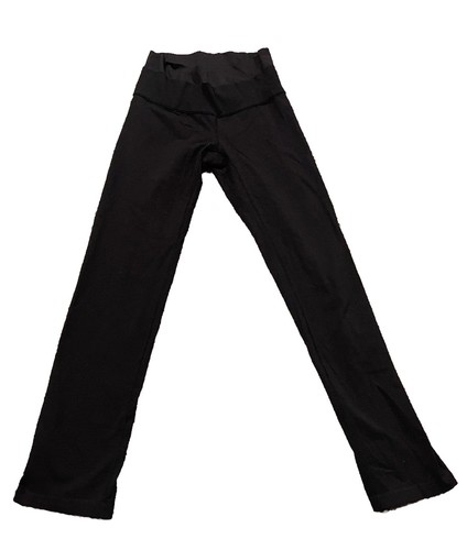 Lululemon Flare Leggings Pants Black Size 6/8 Double Waist Band - Picture 1 of 4