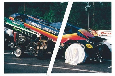 Vintage NHRA Drag Racing-''TRAVEL AGENT''-Nitro Funny Car-Mancuso-Pearson-Deluca