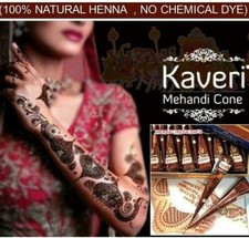 12X Natural Kaveri Temporary Tattoo Mehandi Herbal Henna Cones Body Art Kit