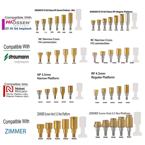 Dental Locator Attachment Abutments for Hiossen/Nobel Biocare/ITI/Zimmer/BEGO
