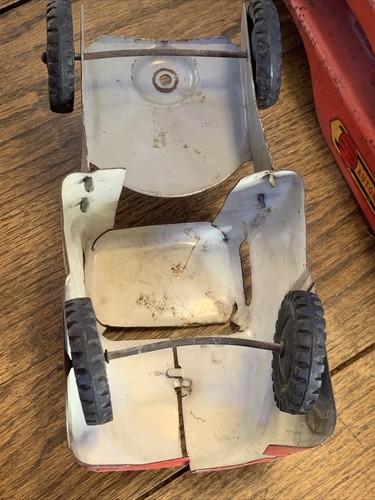 VTG Wyandotte Trucking Pressed Steel Auto Transport Car-a-van Carrier - Picture 11 of 12