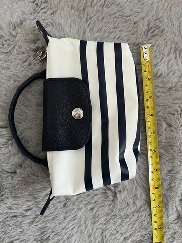 Longchamp Le Pliage Marinière Recycled Canvas Cosmetics Case Pre-Owned - Picture 11 of 12