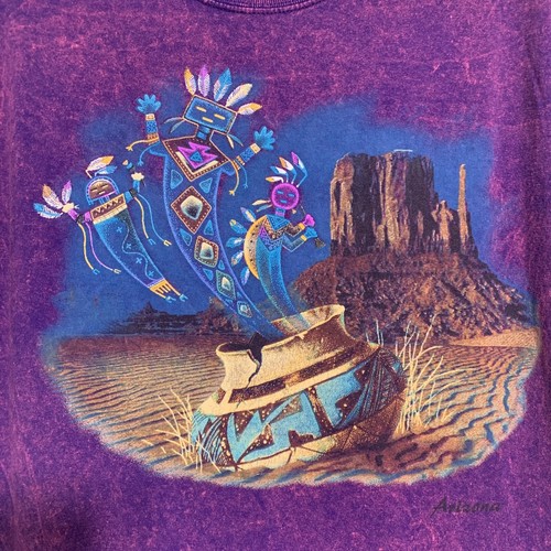 Sedona Arizona Tourist Destination Shirt Medium Purple Kokopelli Tie Dye - Picture 4 of 5