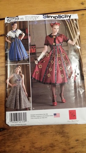 SIMPLICITY LADIES DRESS COSTUME PATTERN W0139 SIZE 6-14  UNCUT FREE SHIPPING   - Picture 1 of 2