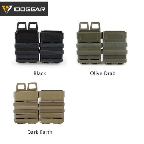 IDOGEAR Tactical 5.56 Magazintasche MOLLE Mag Holder 2PCS Mag Carrier Set Gray - Bild 3 von 13