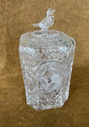 Hofbauer Byrdes Keksfass Glas & Deckel Vogel Finish Vintage Kristall Deutschland - Bild 24 von 24