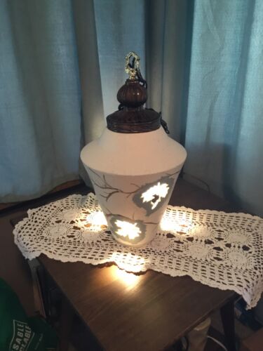 Mid  century modern Lamp Maple Leaf Ceramic Hanging Swag 1960s GROOVY - Imagen 2 de 12