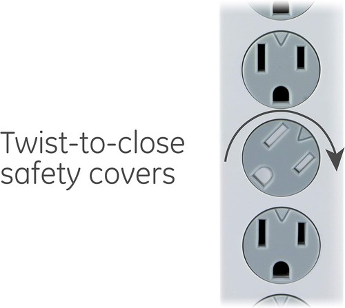 NIB Surge Protector 2ft Cord General Electric GE 6-Protected Outlet Indoor AC - Picture 4 of 7