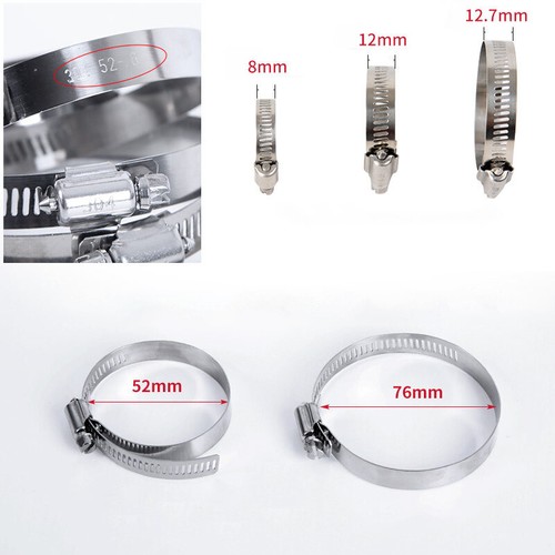 Hose Clamp Pipe Clamps Worm Drive Sorted Clips A2 304 Stainless Steel Clip - Picture 4 of 9