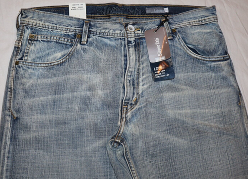 LEVIS SILVER TAB Size 36x32 Blue Jeans Loose Fit VTG Straight Denim Pants NEW - Picture 2 of 5