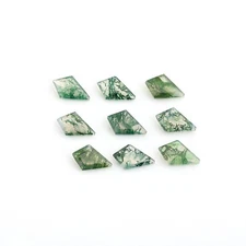 [WHOLESALE] NATURAL MOSS AGATE FACETED KITE SHAPE LOOSE GEMSTONE