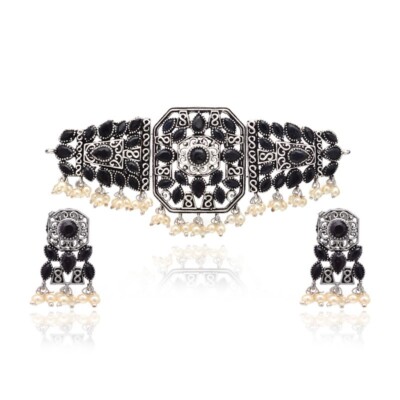 Choker Necklace Set Zaveri Pearls Company Indian Zaveri Pearls