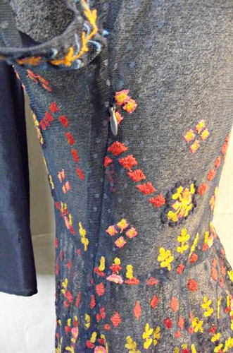 BOHO Sundance Womens Blue Sheer Embroidered Maxi Dress w/Slip XS - Imagen 7 de 12