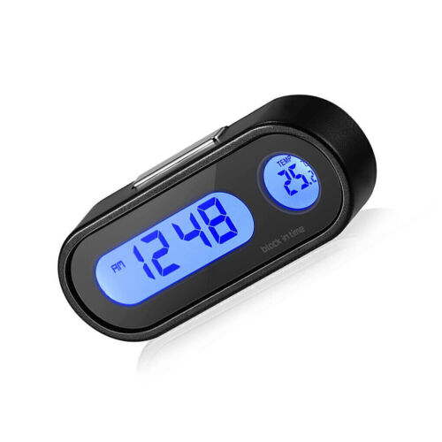 2 in 1 Car LCD Digital LED Electronic Universal Clock Thermometer With Backlight - Picture 4 of 11
