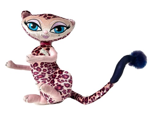 BRATZ PETZ Poseable Leopard Pink Cat BRIGITTE Bobblehead Plush Toy Figure 9”Tall - Picture 1 of 7