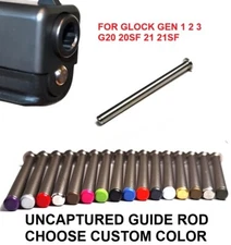 Uncaptured Stainless Steel Guide Rod for Glock 20 20SF 21 21SF GEN 1 2 3