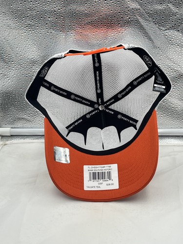 Miami Dolphins NFL '47 Throwback Teal TT Hitch Mesh Snapback Adjustable Hat - Picture 5 of 5