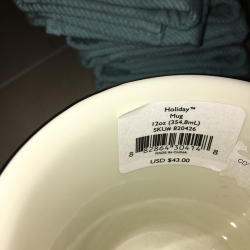 LENOX HOLIDAY MUG 12oz HOLLY NUEVO $43 - Imagen 5 de 6