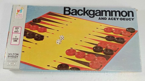 Milton Bradley Backgammon And Acey Duecy Vintage 1973 Complete
