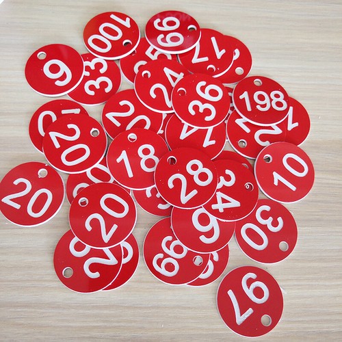 10/50/100Pcs ABS Beehive Tags Labels with Hole Round Bee Hive Number Signs - Picture 23 of 43