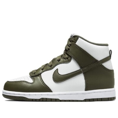 Kids Size 11c Nike Dunk High (PS) Casual Shoe White Cargo