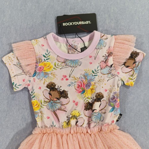 Rock Your Baby Tutu Bodysuit Dress Size 18-24 Month Sugar Plum Baby Circus Print - Picture 2 of 8