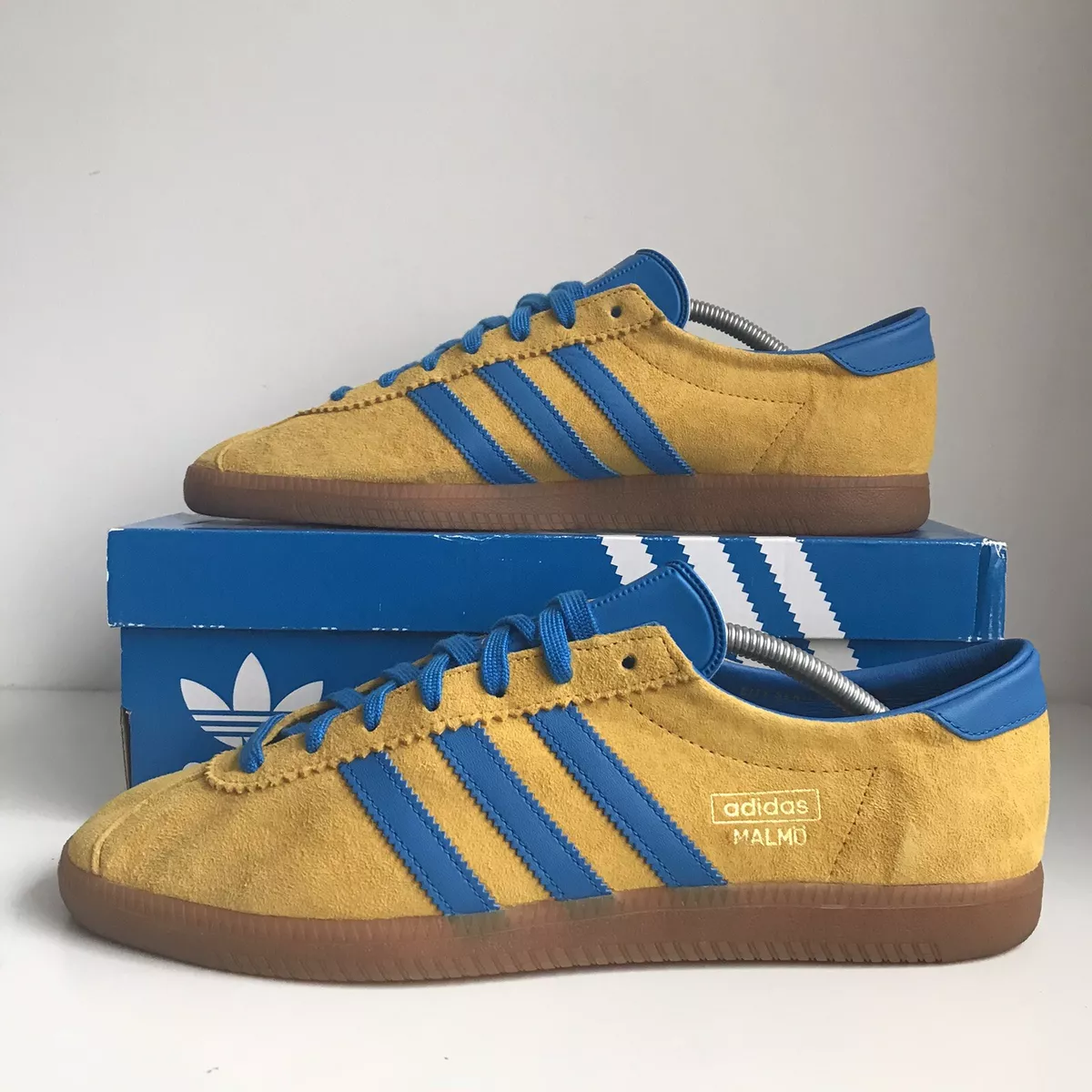 Adidas Malmo Series Yellow Blue Suede Size 10 Trainers OG Box 2019 Release | eBay