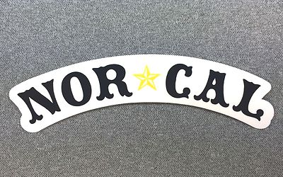 NOR CAL Nautical Sticker NORCAL 7.5in black/clear NCA1