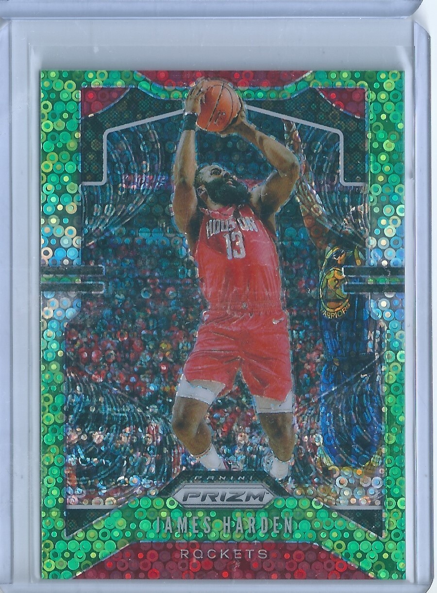 2019-20 Panini Prizm Base Prizms Fast Break Neon Green #107 James Harden /5