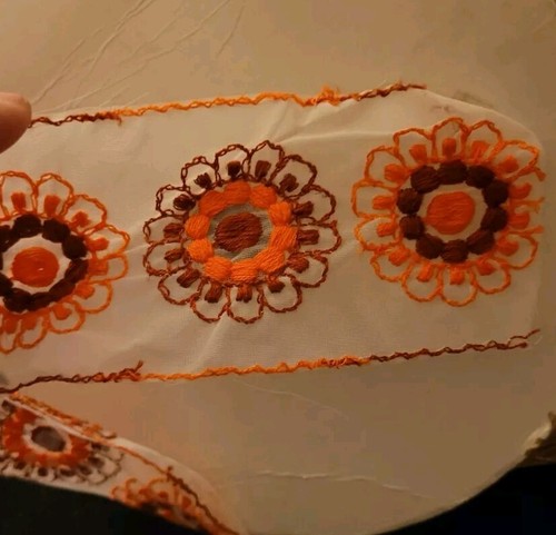 Vintage Floral 1960 1970s Embroidery Lace / Ribbon Large Spool ~ NOS - Picture 11 of 11