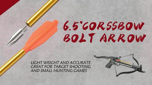 6,5" Aluminium Schrauben Pfeile Jagdpfeile für 50-80lbs Armbrust orange 12X - Video 1 von 1