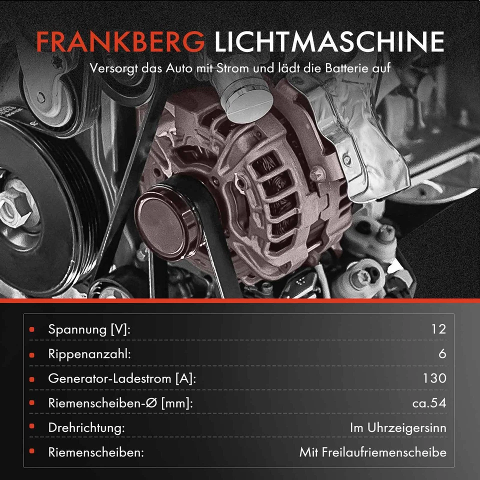 Alternatore Generatore 130A per Saab 9-3 9-5 Familiare 45540 YS3E Cadillac BLS - Immagine 3 di 4