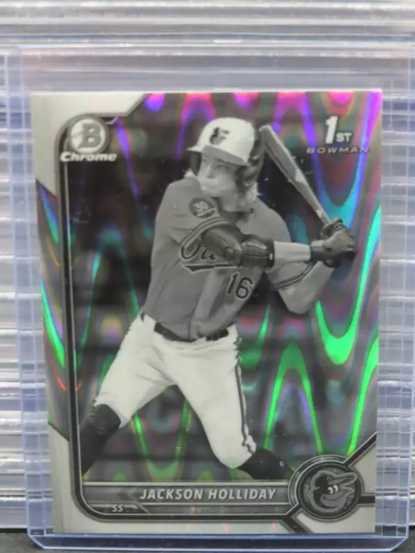 2022 Bowman Chrome Draft Jackson Holliday Black White RayWave Refractor #BDC-168