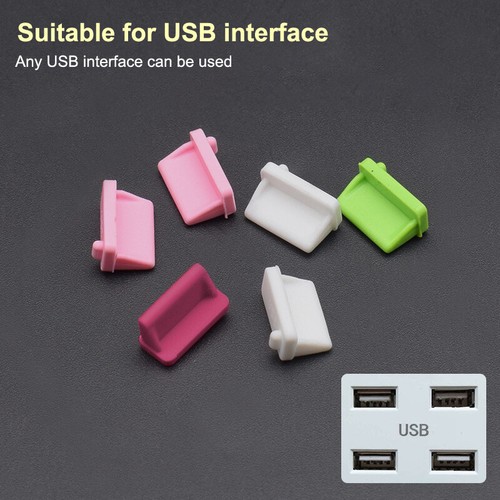 10PCS USB Port Anti Dust Plug Computer Port Cover Protector For Female End - Zdjęcie 3 z 14