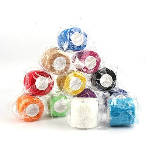 12 Pezzi Bende Autoadesive Coesive 2''X5 Iarde per Sport, Caviglia, Polso - Foto 4 di 8